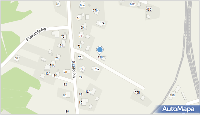 Świerklany, Szerocka, 73b, mapa Świerklany