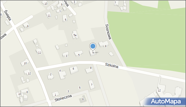 Święta, Szkolna, 7, mapa Święta