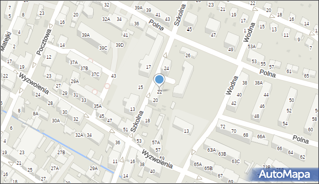 Świętochłowice, Szkolna, 22, mapa Świętochłowice