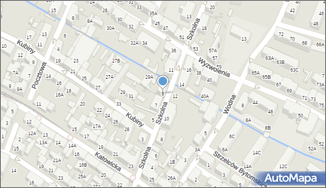 Świętochłowice, Szkolna, 9, mapa Świętochłowice