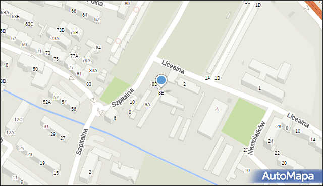 Świętochłowice, Szpitalna, 8E, mapa Świętochłowice
