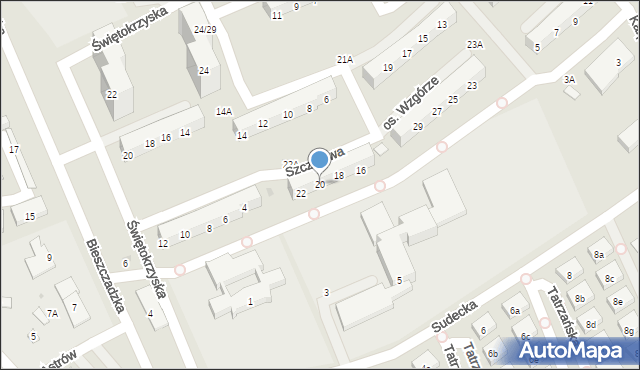 Świętochłowice, Szczytowa, 20, mapa Świętochłowice