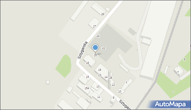 Świętochłowice, Sztygarska, 20, mapa Świętochłowice