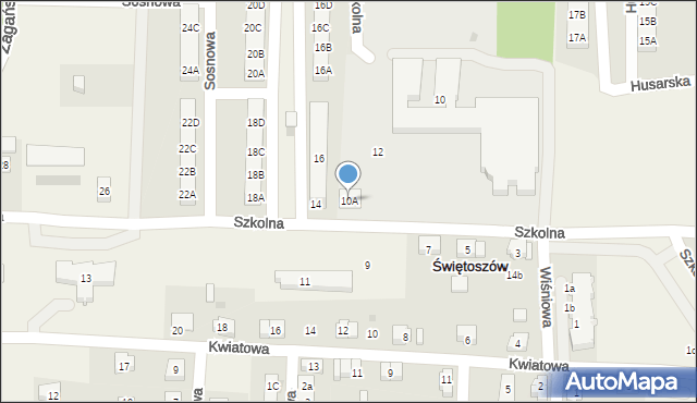 Świętoszów, Szkolna, 10A, mapa Świętoszów