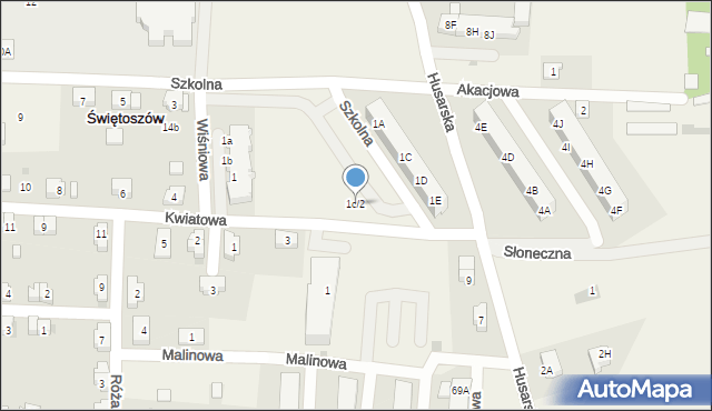 Świętoszów, Szkolna, 1c/2, mapa Świętoszów