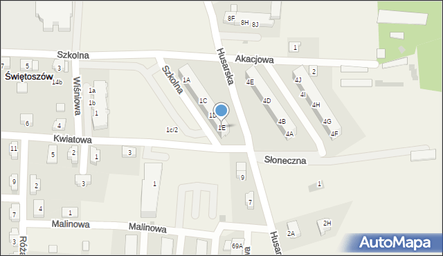 Świętoszów, Szkolna, 1E, mapa Świętoszów