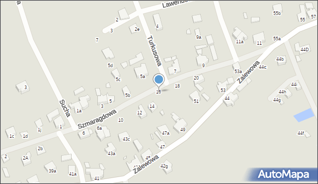 Świnoujście, Szmaragdowa, 16, mapa Świnoujście