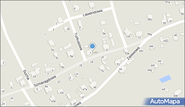 Świnoujście, Szmaragdowa, 7A, mapa Świnoujście