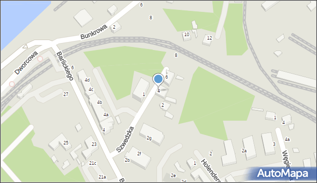 Świnoujście, Szwedzka, 4, mapa Świnoujście