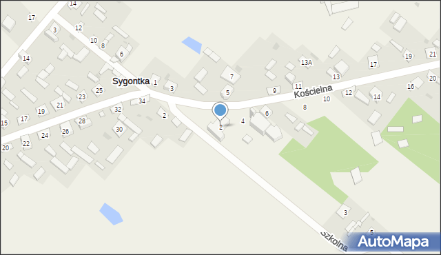Sygontka, Szkolna, 4, mapa Sygontka