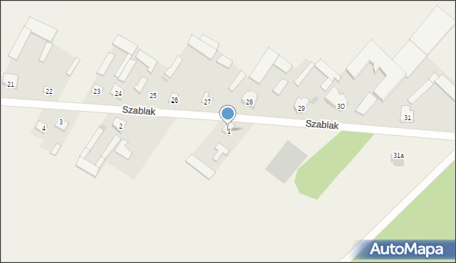 Szablak, Szablak, 1, mapa Szablak
