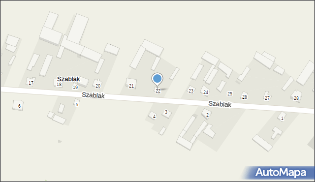 Szablak, Szablak, 22, mapa Szablak