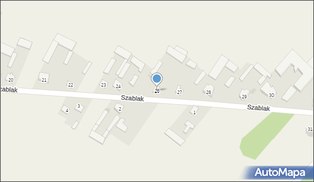 Szablak, Szablak, 26, mapa Szablak