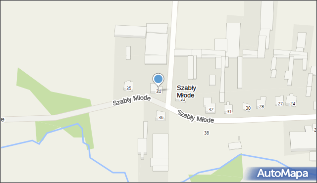 Szabły Młode, Szabły Młode, 34, mapa Szabły Młode