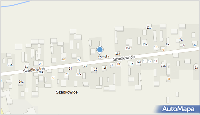 Szadkowice, Szadkowice, 20, mapa Szadkowice