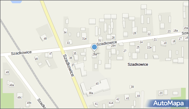 Szadkowice, Szadkowice, 29a, mapa Szadkowice