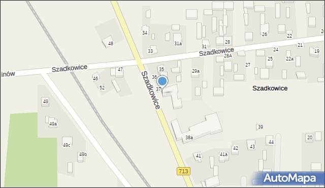 Szadkowice, Szadkowice, 38, mapa Szadkowice