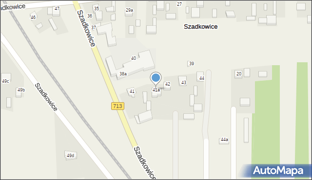 Szadkowice, Szadkowice, 41a, mapa Szadkowice