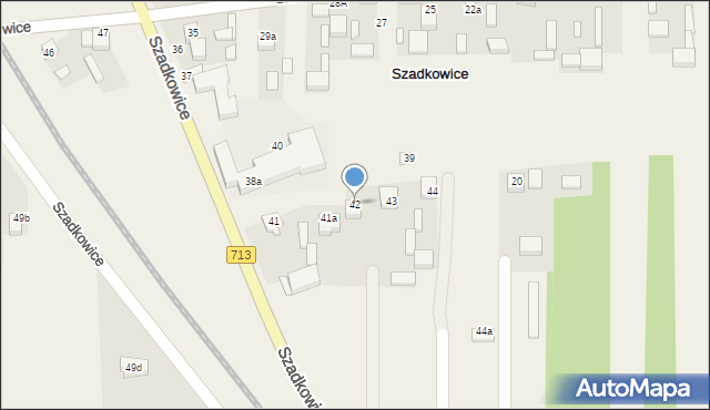 Szadkowice, Szadkowice, 42, mapa Szadkowice