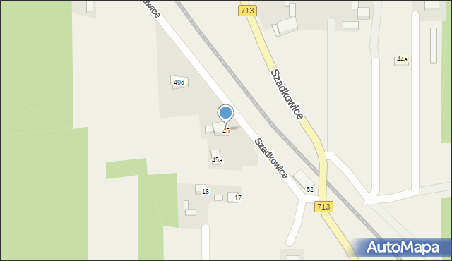 Szadkowice, Szadkowice, 45, mapa Szadkowice