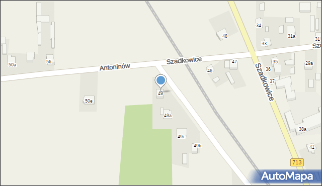 Szadkowice, Szadkowice, 49, mapa Szadkowice