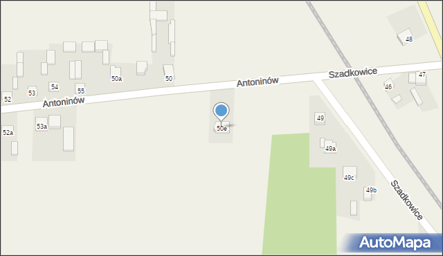 Szadkowice, Szadkowice, 50e, mapa Szadkowice