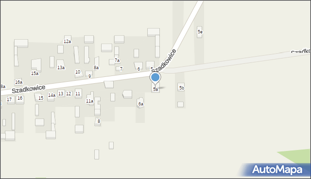 Szadkowice, Szadkowice, 5a, mapa Szadkowice