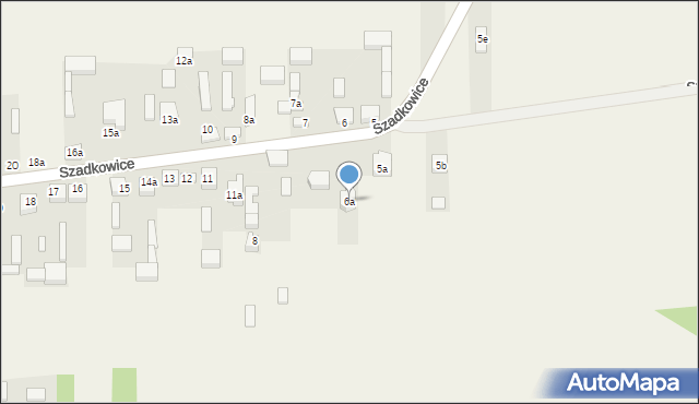 Szadkowice, Szadkowice, 6a, mapa Szadkowice