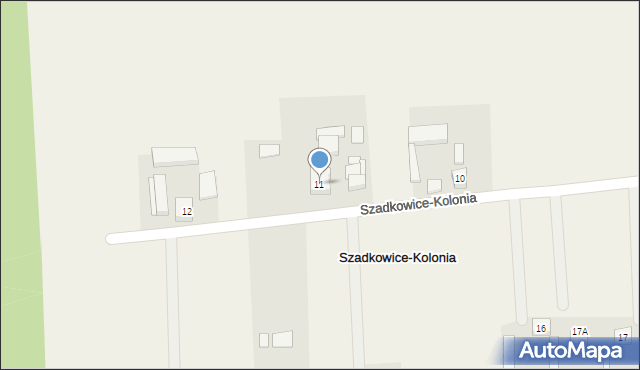 Szadkowice-Kolonia, Szadkowice-Kolonia, 11, mapa Szadkowice-Kolonia