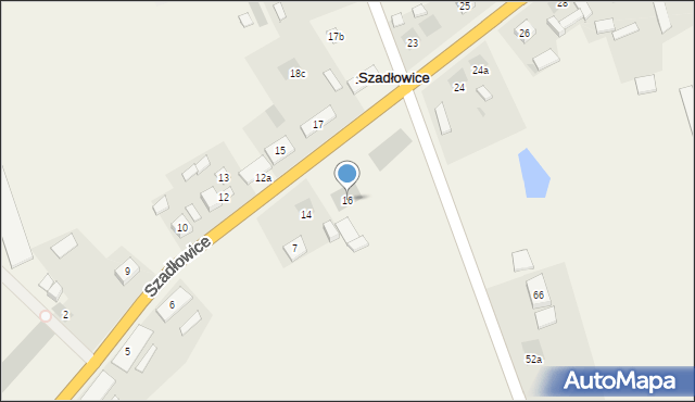 Szadłowice, Szadłowice, 16, mapa Szadłowice