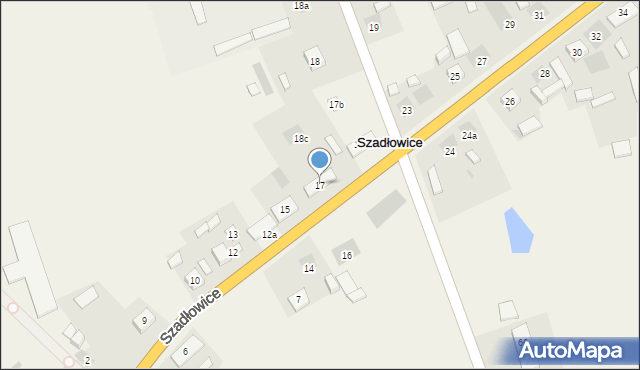 Szadłowice, Szadłowice, 17, mapa Szadłowice