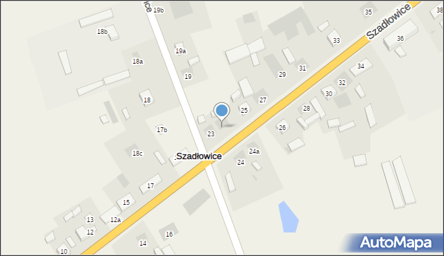 Szadłowice, Szadłowice, 23a, mapa Szadłowice