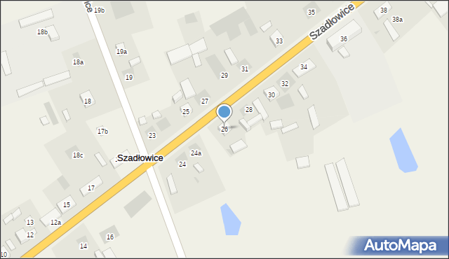 Szadłowice, Szadłowice, 26, mapa Szadłowice
