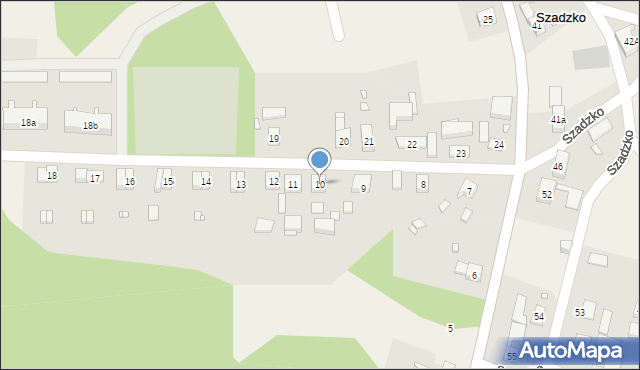 Szadzko, Szadzko, 10, mapa Szadzko