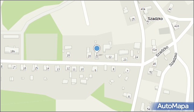 Szadzko, Szadzko, 21, mapa Szadzko