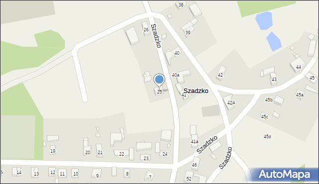 Szadzko, Szadzko, 25, mapa Szadzko