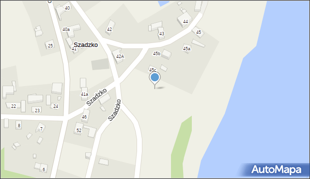 Szadzko, Szadzko, 45d, mapa Szadzko