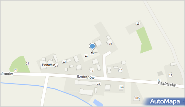 Szafranów, Szafranów, 20, mapa Szafranów
