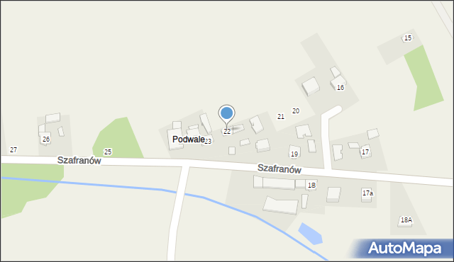 Szafranów, Szafranów, 22, mapa Szafranów