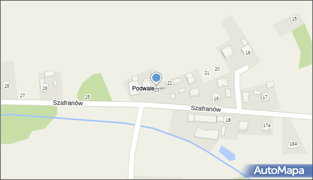 Szafranów, Szafranów, 23, mapa Szafranów