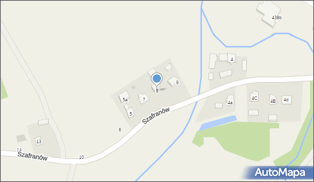 Szafranów, Szafranów, 8, mapa Szafranów
