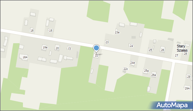 Szałas, Szałas, 22, mapa Szałas