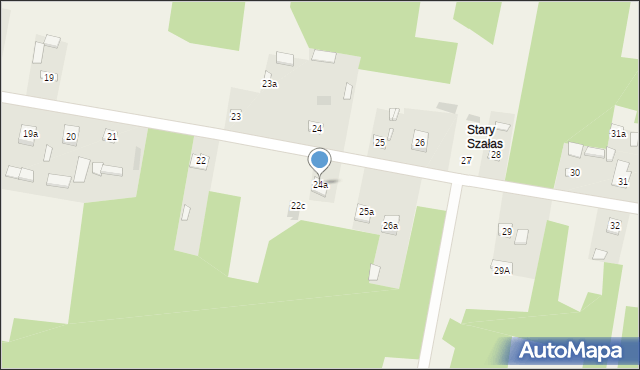 Szałas, Szałas, 24a, mapa Szałas