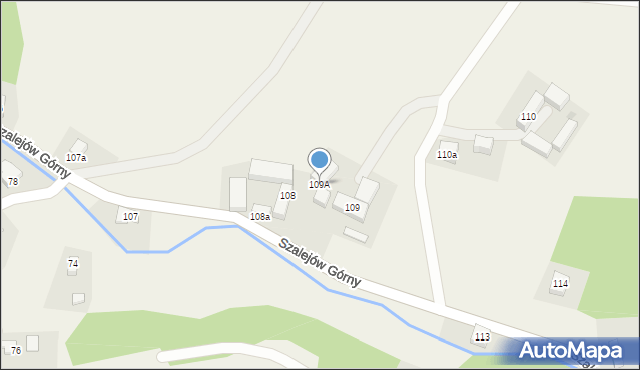 Szalejów Górny, Szalejów Górny, 109A, mapa Szalejów Górny