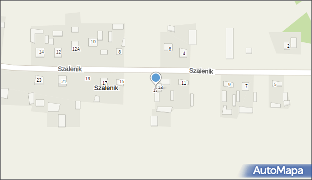 Szalenik, Szalenik, 13a, mapa Szalenik