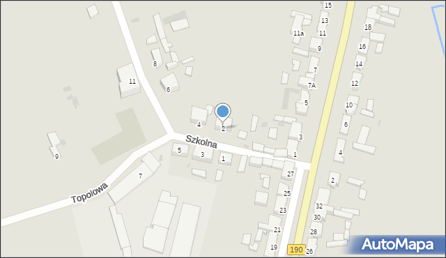 Szamocin, Szkolna, 2, mapa Szamocin