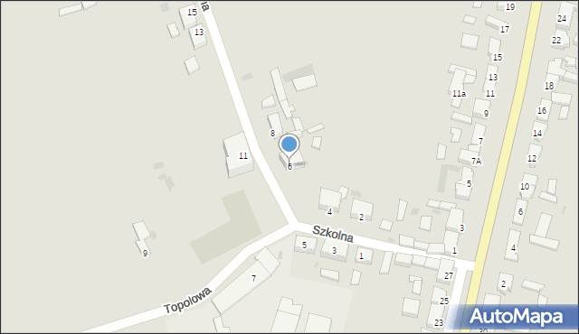 Szamocin, Szkolna, 6, mapa Szamocin