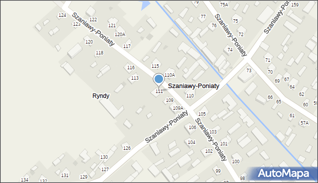 Szaniawy-Poniaty, Szaniawy-Poniaty, 111, mapa Szaniawy-Poniaty