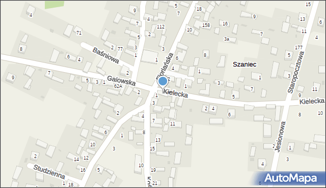 Szaniec, Szaniec, 209A, mapa Szaniec