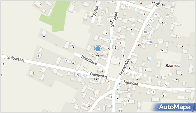 Szaniec, Szaniec, 77, mapa Szaniec